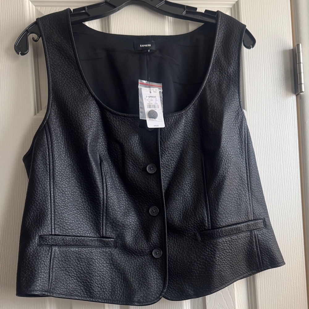 Express Black Textured Tank Top